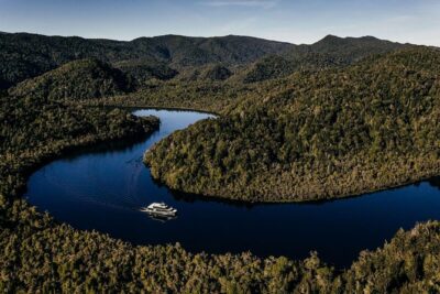 Gordon River Cruise departing from Strahan - Strahan departure and the Hells Gates moment