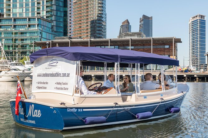 Luxury Private 90min Wine and Cheese Yarra River Cruise - Views along the Yarra: Crown Casino, Southbank, low bridges, and Flinders Street Station