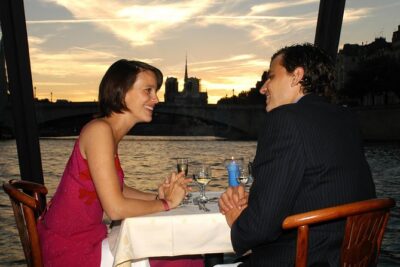 Paris 3-Course Gourmet Dinner and Sightseeing Seine River Cruise - Seine sightseeing from Assemblée Nationale toward the great bridges