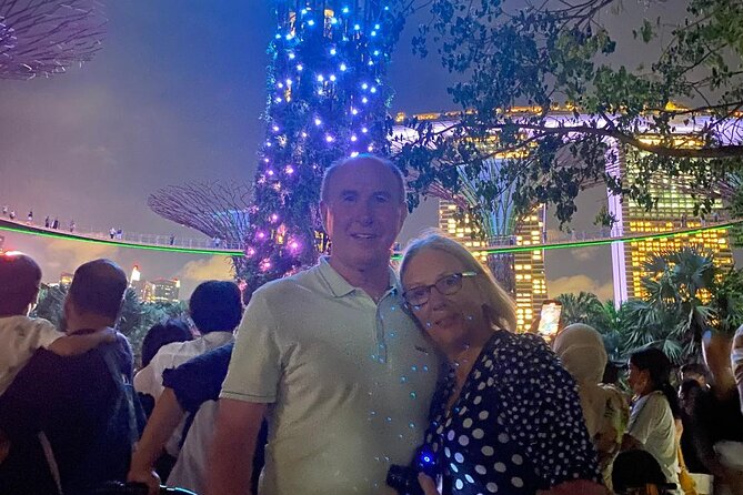 Private Tour Singapore Nighttime sightseeing + River Cruise(Max6) - Gardens by the Bay at night: Super Tree light show time without the hassle