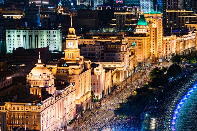 Shanghai Private Night Tour with Huangpu River Cruise, the Bund and Xintiandi - Nanjing Road After Dark: A Long Street with a Big-Area Flow