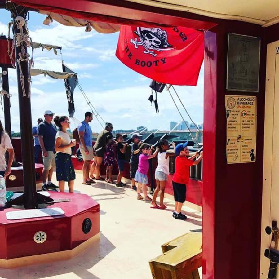 Washington DC: Family Treasure Hunt River Cruise - Getting in the pirate mood at Washington Harbour